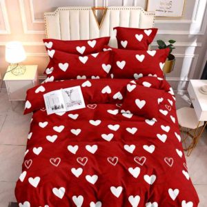 Red Hearts- 100% Premium Canadian Cotton Bedsheet