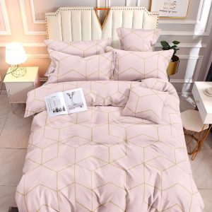 Blush Geometry- 100% Premium Canadian Cotton Bedsheet