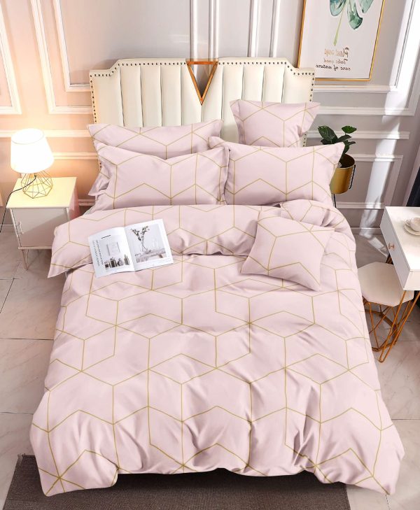 Blush Geometry- 100% Premium Canadian Cotton Bedsheet