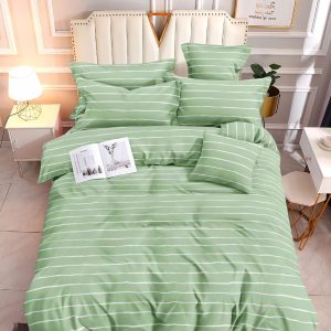 Mint Stripes- 100% Premium Canadian Cotton Bedsheet