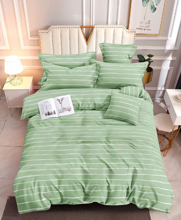 Mint Stripes- 100% Premium Canadian Cotton Bedsheet