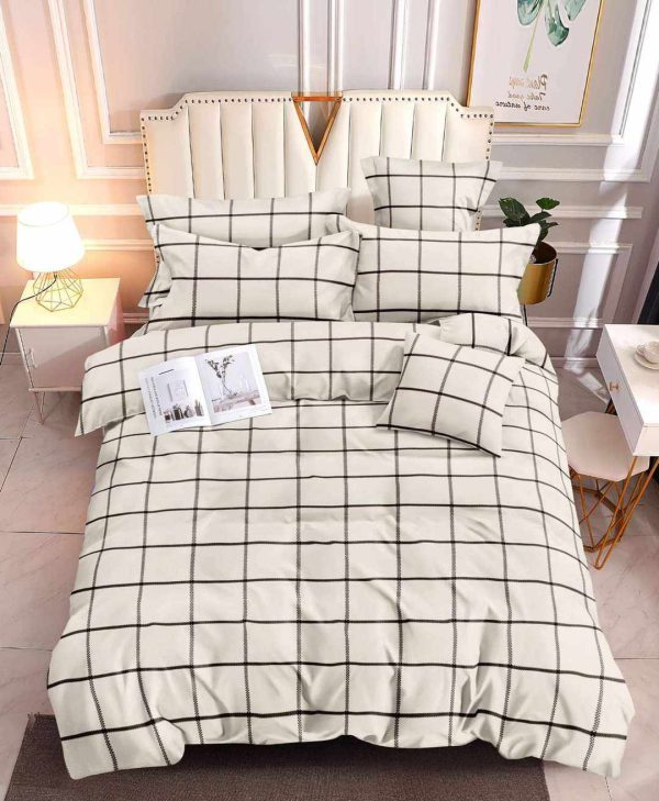 Classic Grid- 100% Premium Canadian Cotton Bedsheet