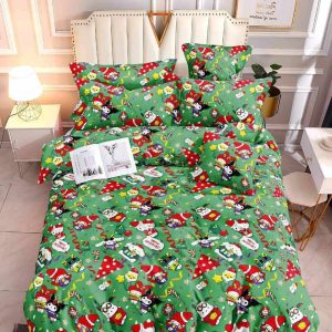 Festive Friends- 100% Premium Canadian Cotton Bedsheet