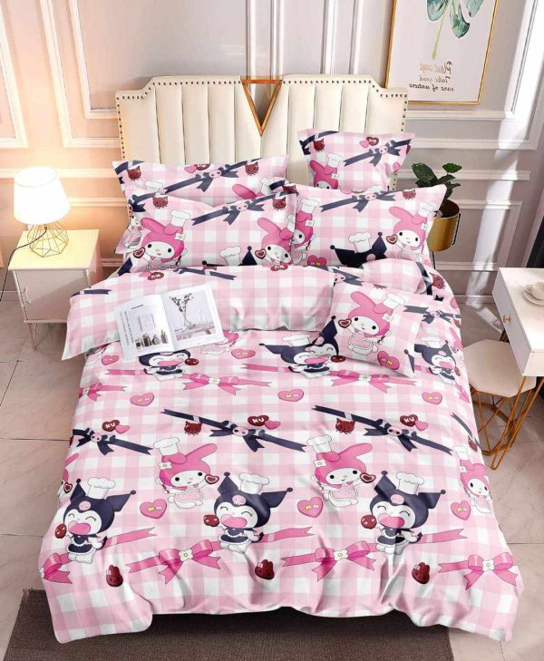 Kuromi Pink- 100% Premium Canadian Cotton Bedsheet