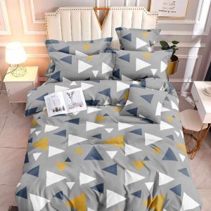 Modern Triangles- 100% Premium Canadian Cotton Bedsheet