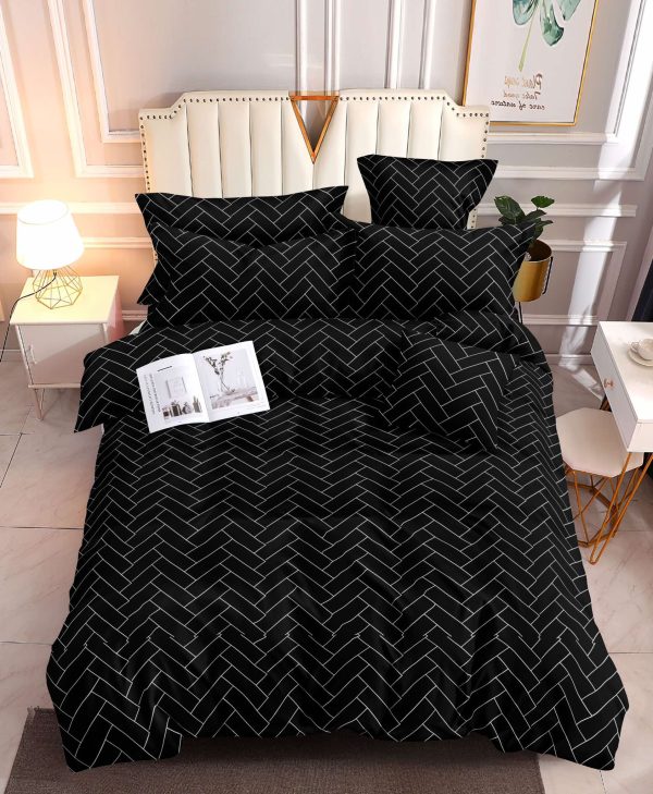 Noir Chevron- 100% Premium Canadian Cotton Bedsheet