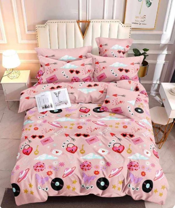Playful Love- 100% Premium Canadian Cotton Bedsheet