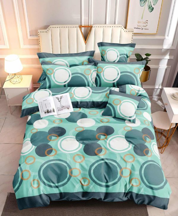 Retro Aqua- 100% Premium Canadian Cotton Bedsheet