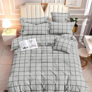 Modern Minimalist Grid- 100% Premium Canadian Cotton Bedsheet