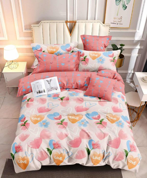 Sweethear Bloom- 100% Premium Canadian Cotton Bedsheet