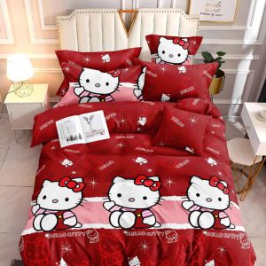 Cherry Kitty- 100% Premium Canadian Cotton Bedsheet