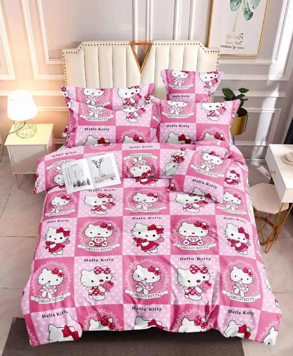 Hello Kitty Pink Delight- 100% Premium Canadian Cotton Bedsheet
