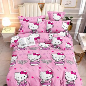 Kitty Heartbeat- 100% Premium Canadian Cotton Bedsheet