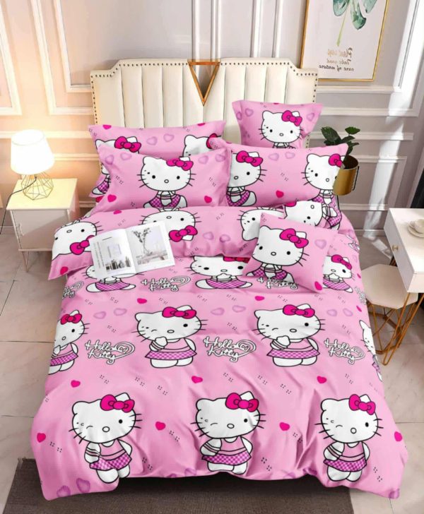 Kitty Heartbeat- 100% Premium Canadian Cotton Bedsheet