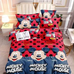 Mickey Polka Pop- 100% Premium Canadian Cotton Bedsheet