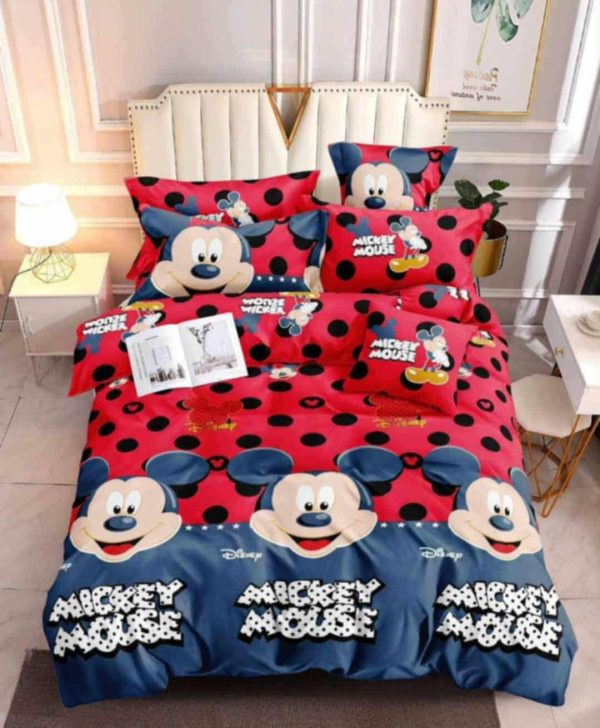 Mickey Polka Pop- 100% Premium Canadian Cotton Bedsheet