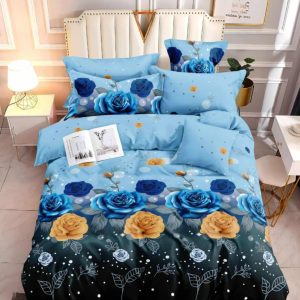 Midnight Bloom- 100% Premium Canadian Cotton Bedsheet
