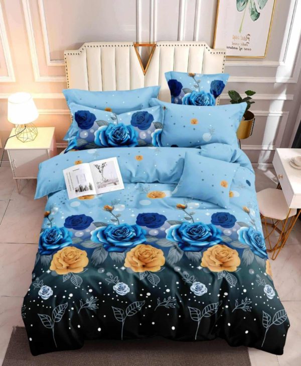 Midnight Bloom- 100% Premium Canadian Cotton Bedsheet