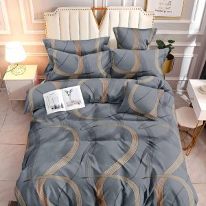 Modern Slate Elegance- 100% Premium Canadian Cotton Bedsheet