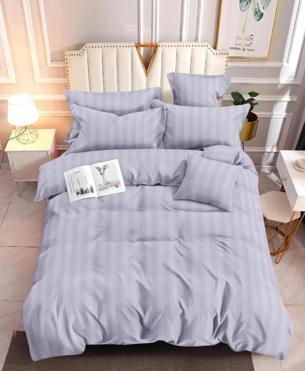 Stripe Lavender- 100% Premium Canadian Cotton Bedsheet