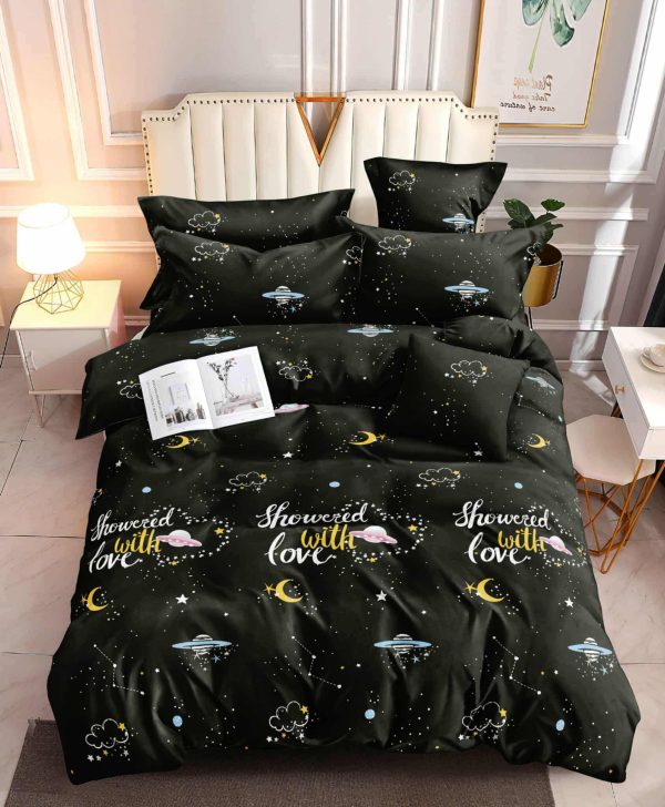 Black Space- 100% Premium Canadian Cotton Bedsheet
