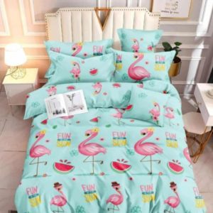 Flamingo Funshine- 100% Premium Canadian Cotton Bedsheet