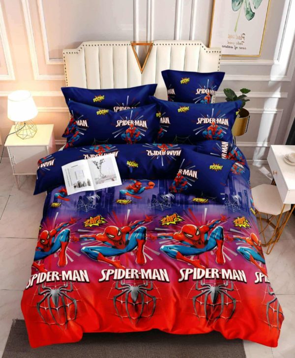 Spider Man Comic- 100% Premium Canadian Cotton Bedsheet