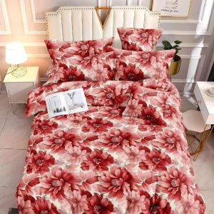 Crimson Bloom- 100% Premium Canadian Cotton Bedsheet
