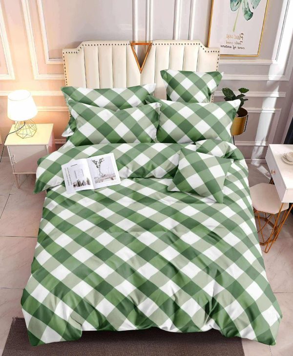 Garden Check Harmony- 100% Premium Canadian Cotton Bedsheet
