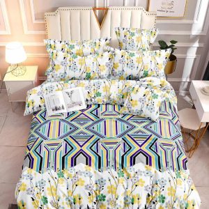Geometric Bloom- 100% Premium Canadian Cotton Bedsheet