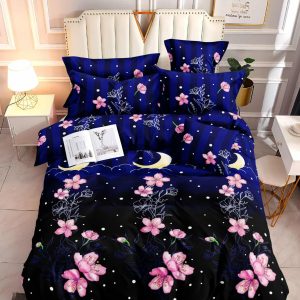 Lunar Petalscape- 100% Premium Canadian Cotton Bedsheet