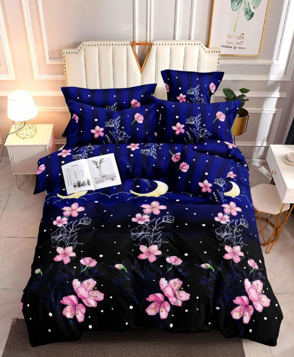 Lunar Petalscape- 100% Premium Canadian Cotton Bedsheet