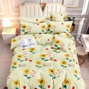 Strawberry Daisy- 100% Premium Canadian Cotton Bedsheet