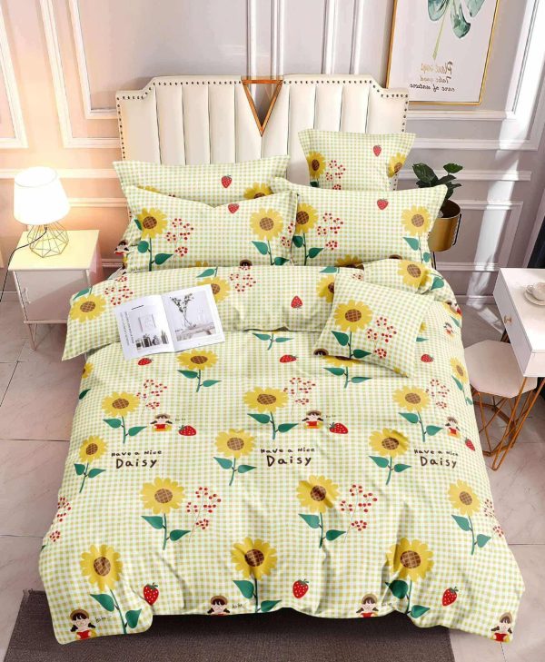 Strawberry Daisy- 100% Premium Canadian Cotton Bedsheet