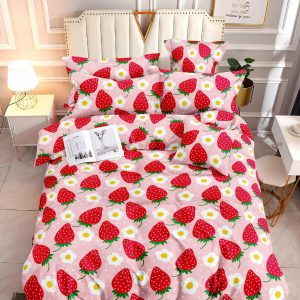 Strawberry Kiss- 100% Premium Canadian Cotton Bedsheet