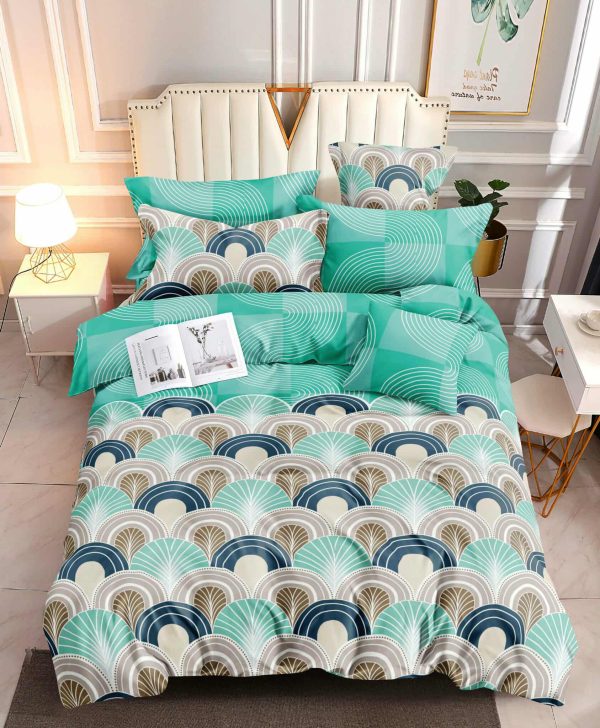 Aqua Deco- 100% Premium Canadian Cotton Bedsheet