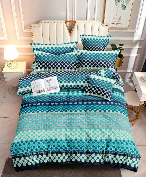 Aqua Dots- 100% Premium Canadian Cotton Bedsheet