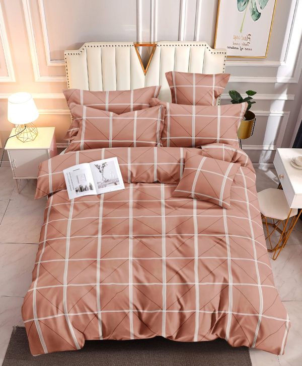 Clay Grid- 100% Premium Canadian Cotton Bedsheet