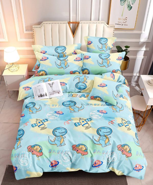Dino Galaxy- 100% Premium Canadian Cotton Bedsheet