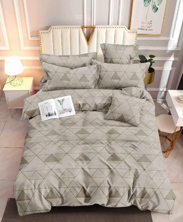 Gilded Grid- 100% Premium Canadian Cotton Bedsheet