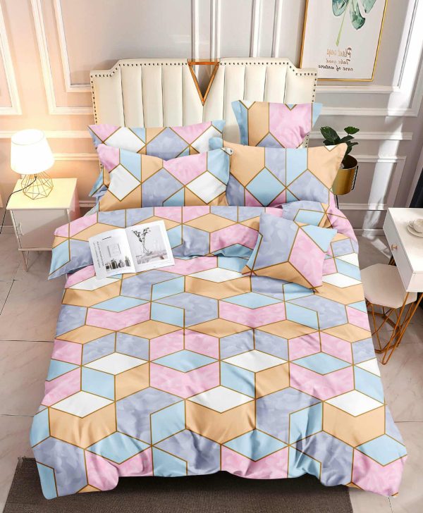 Honeycomb Pastel- 100% Premium Canadian Cotton Bedsheet