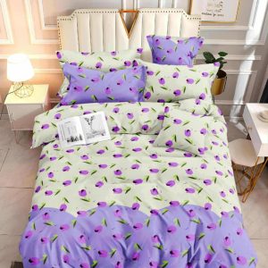 Lilac Drops- 100% Premium Canadian Cotton Bedsheet