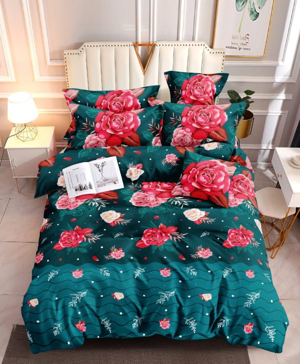 Velvet Bloomscape- 100% Premium Canadian Cotton Bedsheet