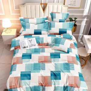 Coastal Grid- 100% Premium Canadian Cotton Bedsheet