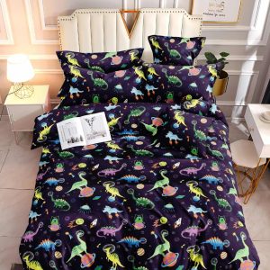 CosmoSaur- 100% Premium Canadian Cotton Bedsheet