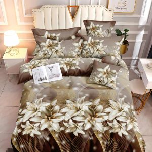 Golden Petals- 100% Premium Canadian Cotton Bedsheet