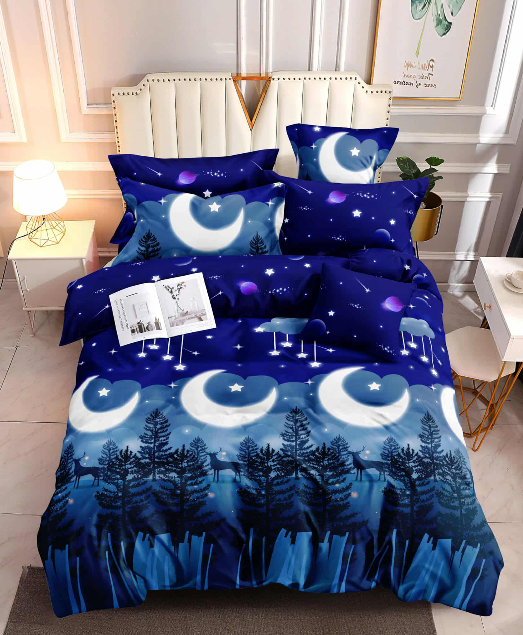Lunar Forest- 100% Premium Canadian Cotton Bedsheet