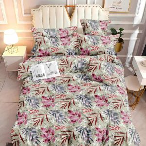 Palm Bloom Reverie- 100% Premium Canadian Cotton Bedsheet