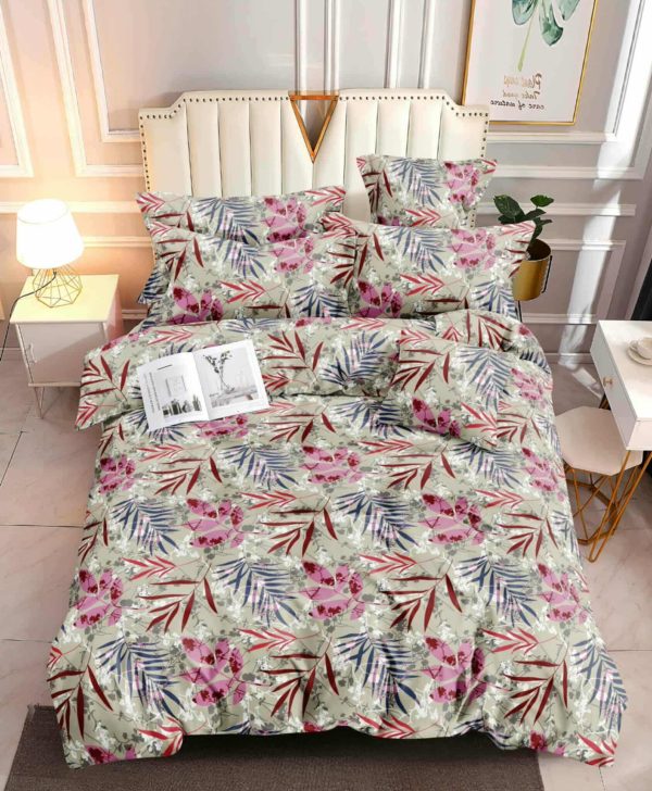 Palm Bloom Reverie- 100% Premium Canadian Cotton Bedsheet