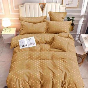 Toffee Dots- 100% Premium Canadian Cotton Bedsheet